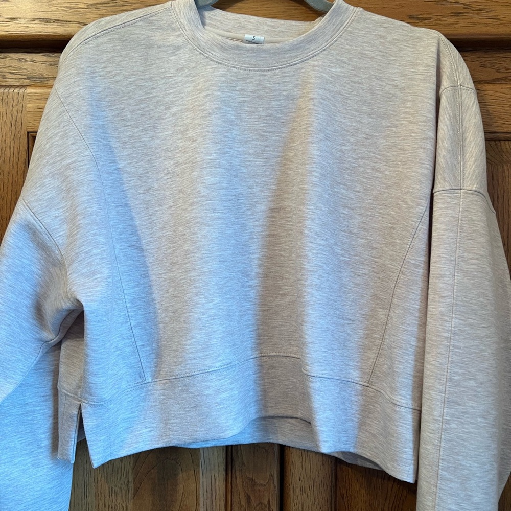 Yogalicious Light Gray/ Tan Sweatshirt